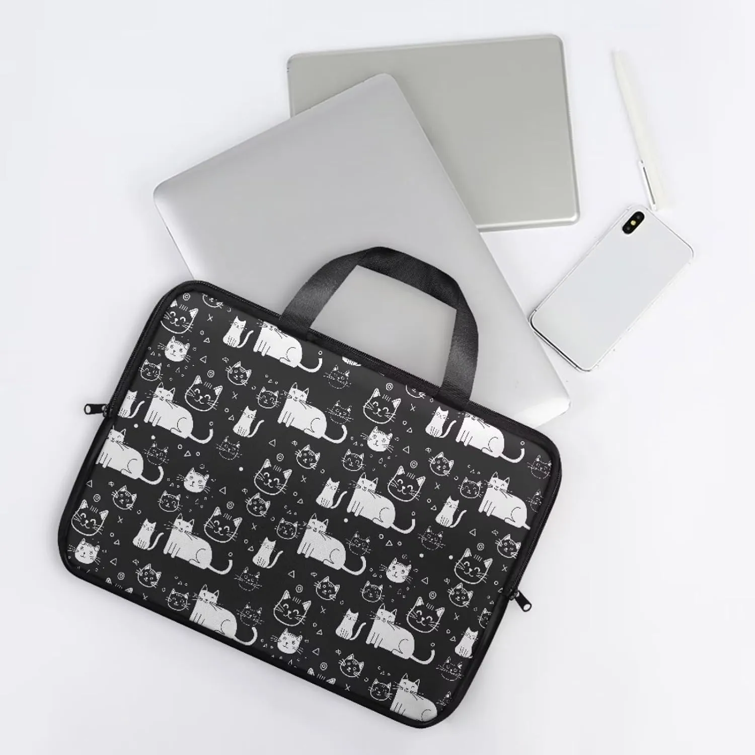 10-17 inch Laptop Bag Protective Laptop Sleeve Waterproof PU Leather Computer Carrying Bag
