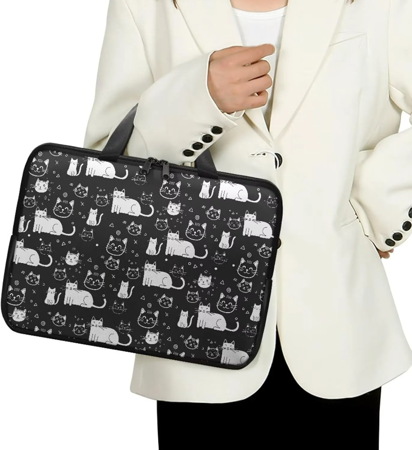 10-17 inch Laptop Bag Protective Laptop Sleeve Waterproof PU Leather Computer Carrying Bag