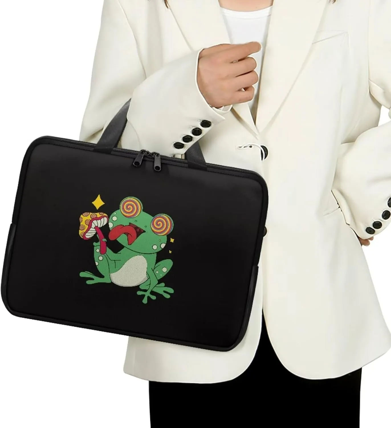 10-17 inch Laptop Bag Protective Laptop Sleeve Waterproof PU Leather Computer Carrying Bag