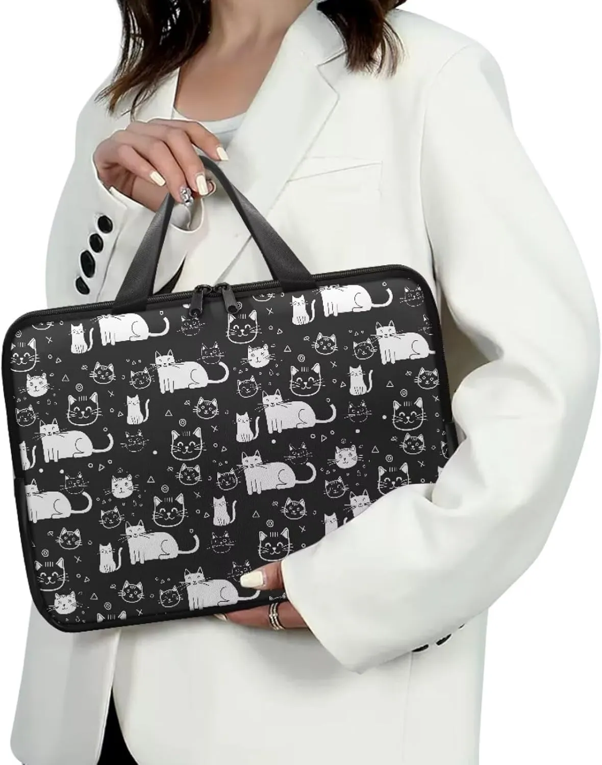 10-17 inch Laptop Bag Protective Laptop Sleeve Waterproof PU Leather Computer Carrying Bag