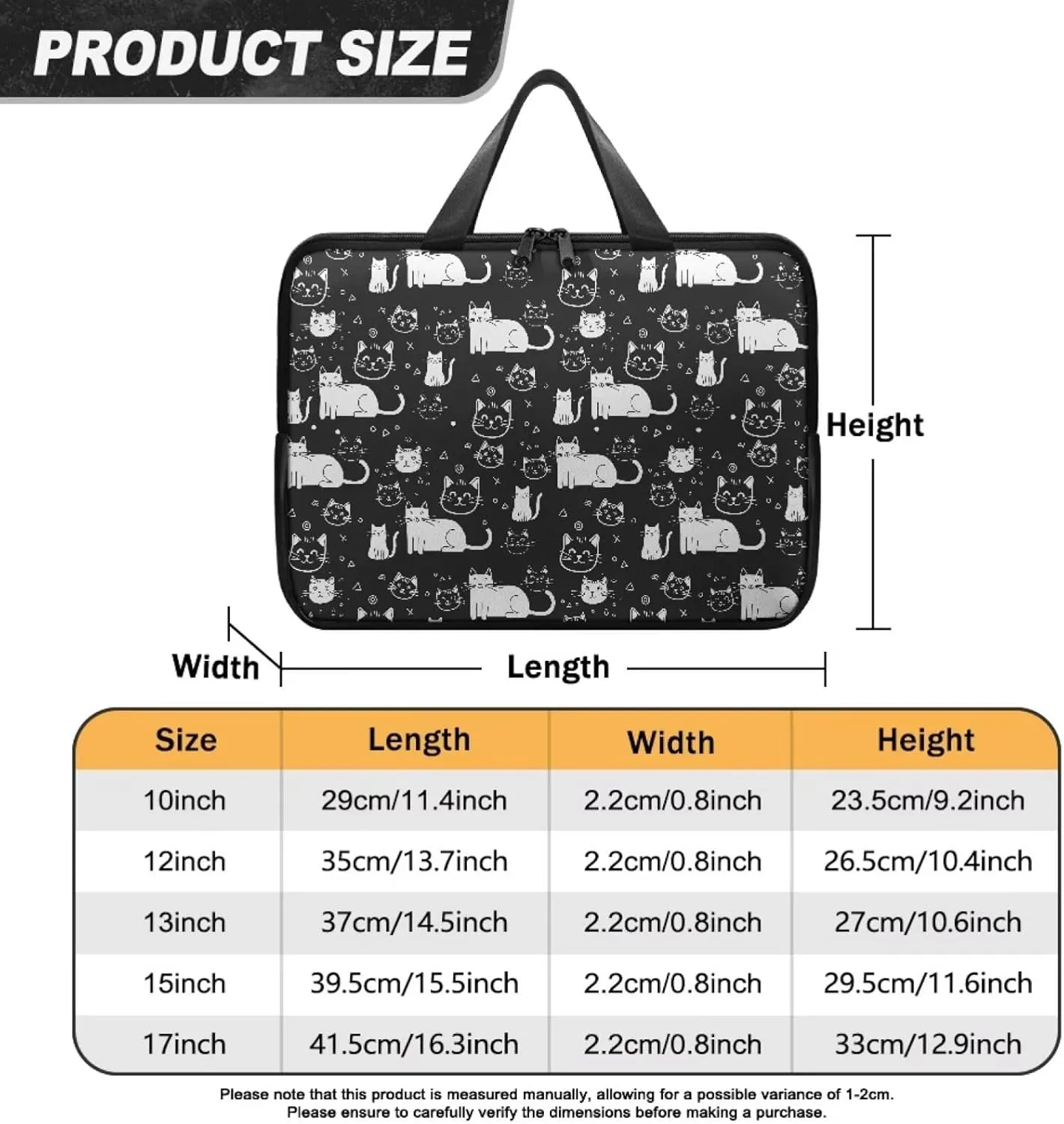 10-17 inch Laptop Bag Protective Laptop Sleeve Waterproof PU Leather Computer Carrying Bag