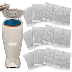 12PCS Diaper Pail Deodorizers Odor Absorber Carbon Filter Refills Compatible with Complete and Expressions Pail | Air Purifying Bag Absorb Odors, Keep Home Fresh