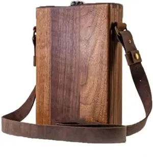 1PCS Art Messenger Wood Box,Portable Postman Bag Writers Messenger Wood Box Multifunctional Storage Box