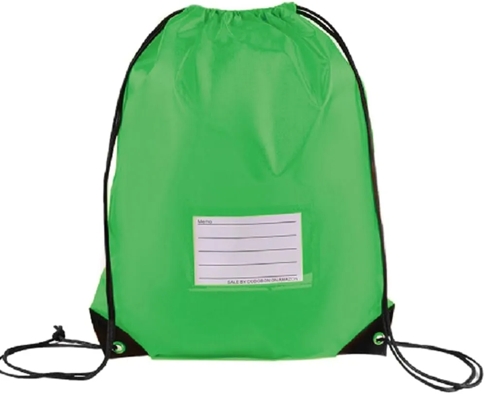 20 Pcs Drawstring Bags,Bulk Draw String Backpack, Cinch Bag Sackpack for Travel Gym Sport, Green