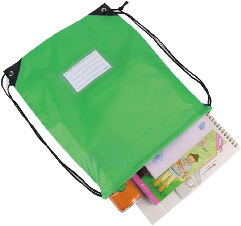 20 Pcs Drawstring Bags,Bulk Draw String Backpack, Cinch Bag Sackpack for Travel Gym Sport, Green