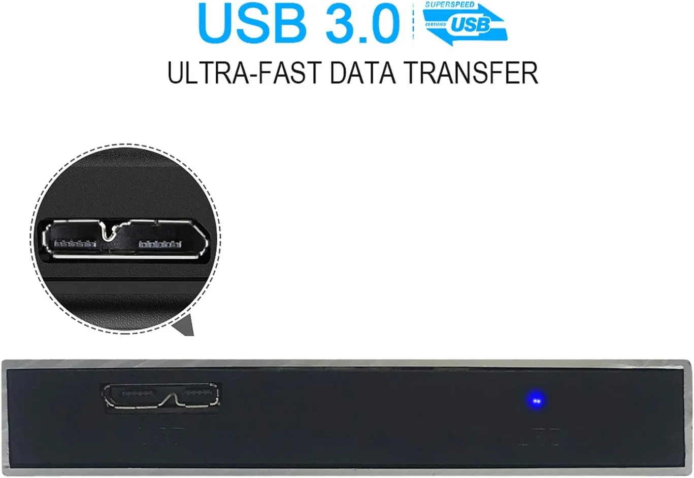 250GB External Hard Drive Portable 2.5'' Ultra Slim HDD Storage USB 3.0 for PC, Laptop, Mac, Chromebook, Xbox One (Silver)