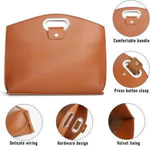 2PCS Laptop Bag for Women, Waterproof Leather 14-16In for Laptops and iPad Cases, Work Tote Bag Briefcase for Women