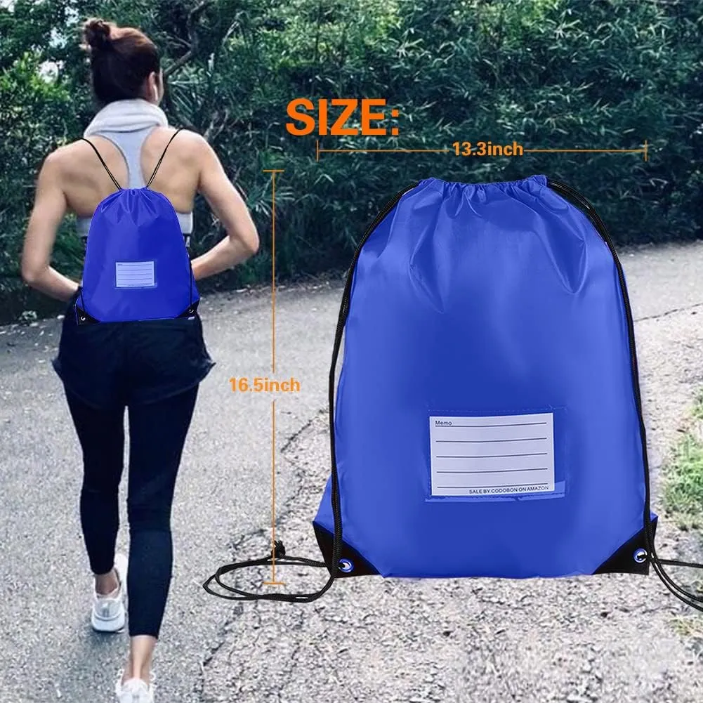 30 Pack Drawstring Bags,Bulk Draw String Backpack, DIY Gym Sports Cinch Bag Sackpack for Women Men, Blue