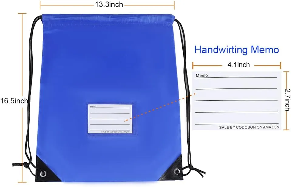 30 Pack Drawstring Bags,Bulk Draw String Backpack, DIY Gym Sports Cinch Bag Sackpack for Women Men, Blue
