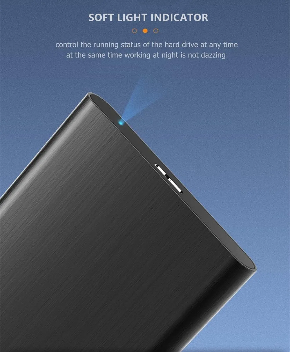 320GB Ultra Slim Portable External Hard Drive USB3.0 HDD Storage Compatible for PC, Desktop, Laptop, MacBook, Chromebook, Xbox One, Xbox 360, PS4 (Black)