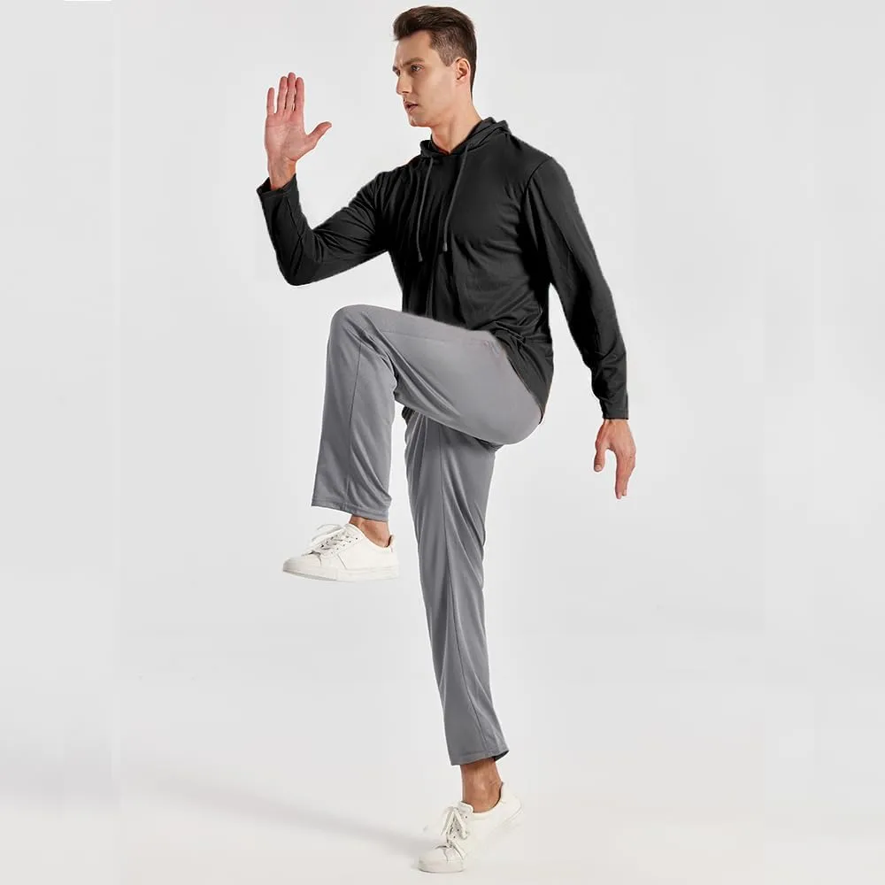 3PC Men's Zipper Mesh Fabric Jogger Pants - Breathable & Flexible Fit, Comfortable for Sports & Casual Wear