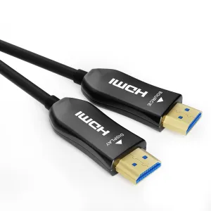 4K Fiber Optic HDMI Cable 75ft, High Speed HDMI 2.0 Cable, 18Gbps, Supports HDR, ARC, Directional Fiber HDMI Cord, Compatible with PS5/Blu-ray/TV Box/HDTV/Projector