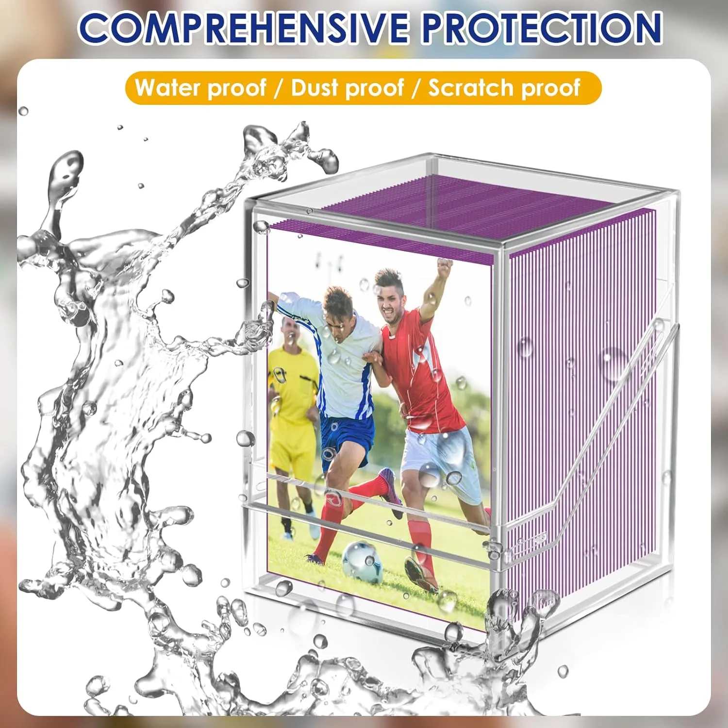 6 Pack Card Deck Cases for Trading Card, Acrylic Commander Storage Boxes Holding 600  Sleeved Cards with 6 Dividers, Clear Storage Boxes Fit for MTG TCG and Sport Cards (6 Pack)