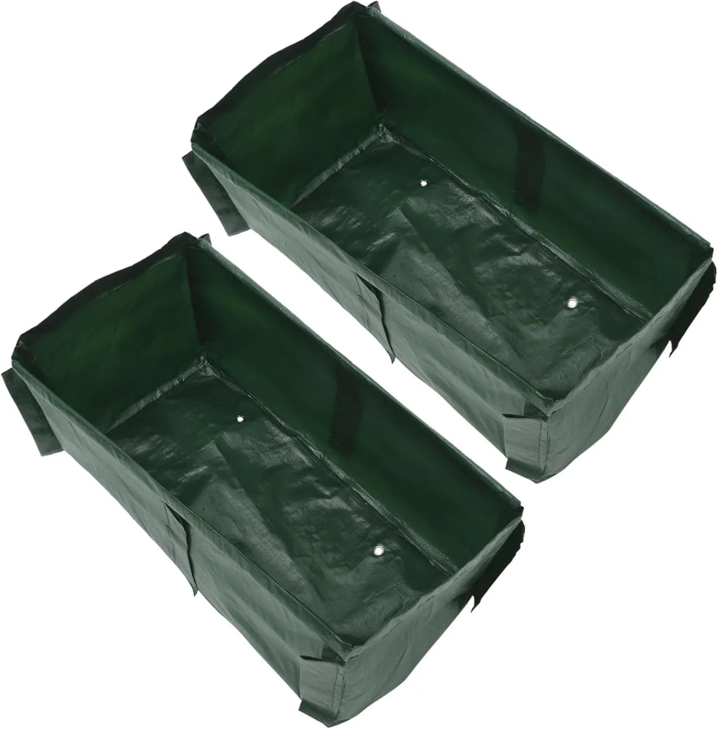 60x30x25cm Reusable Growing Bags Dark Green 2pcs Pe Woven Fabric for Vegetables Flowers Indoor/Outdoor Planting