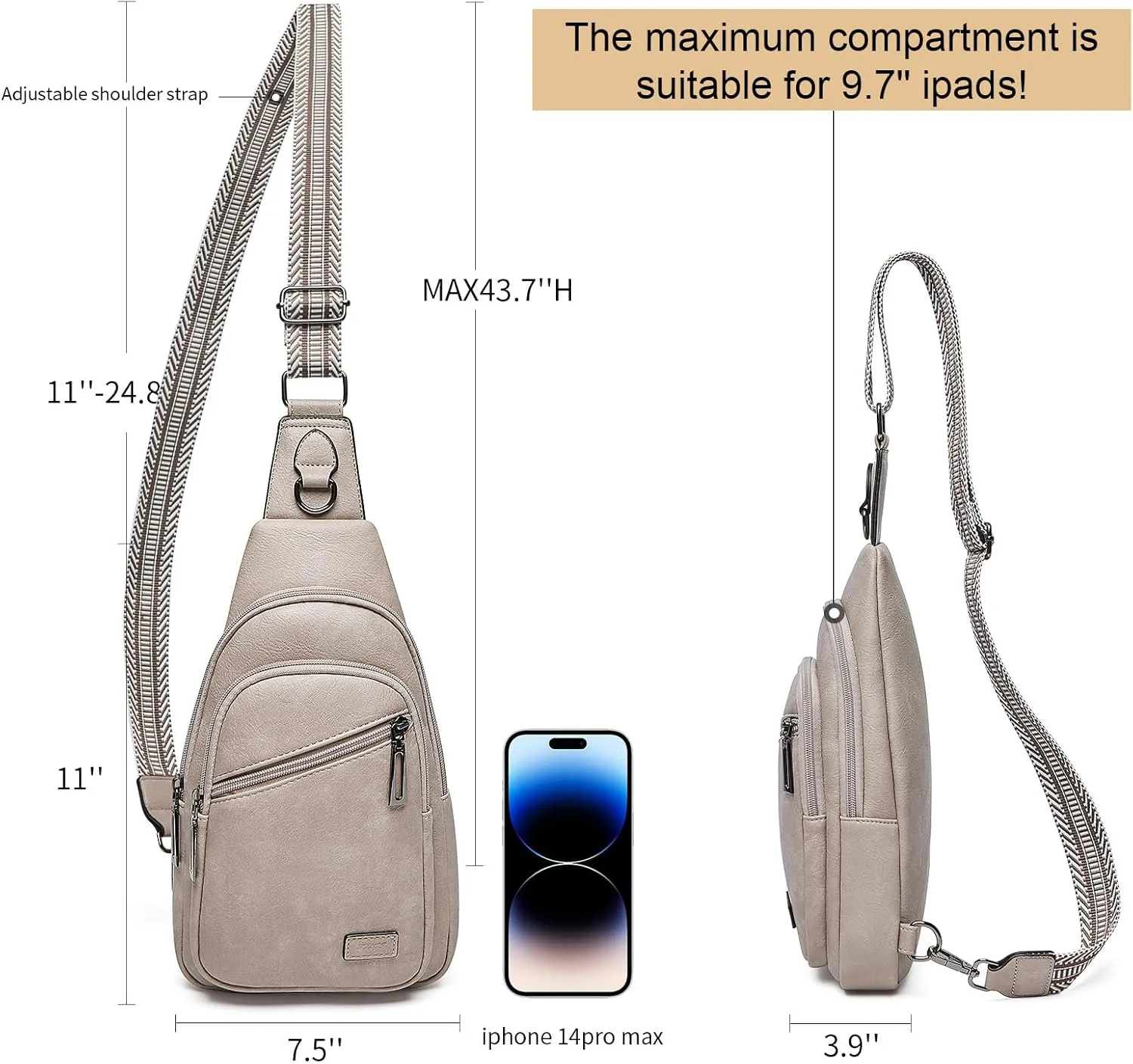 7L Sling Bag Crossbody Bags for Women Fanny Packs Purses Cross Body Bag for Woman Small backpack Travel Shoulder Bag handbags