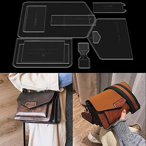 AAB-488 Messenger Bag Pattern: Acrylic Leather Template for Shoulder Bags