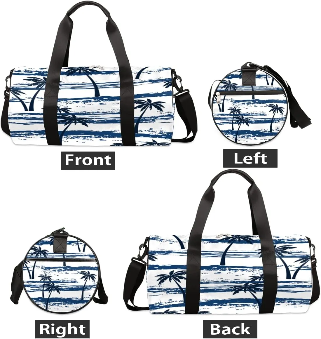 Abstract Coconut Tree Gym Bag Small Gym Duffel Bags for Men Women Overnight Weekender Bag Lightweight Sport Duffle Bag Carry On Gymbag