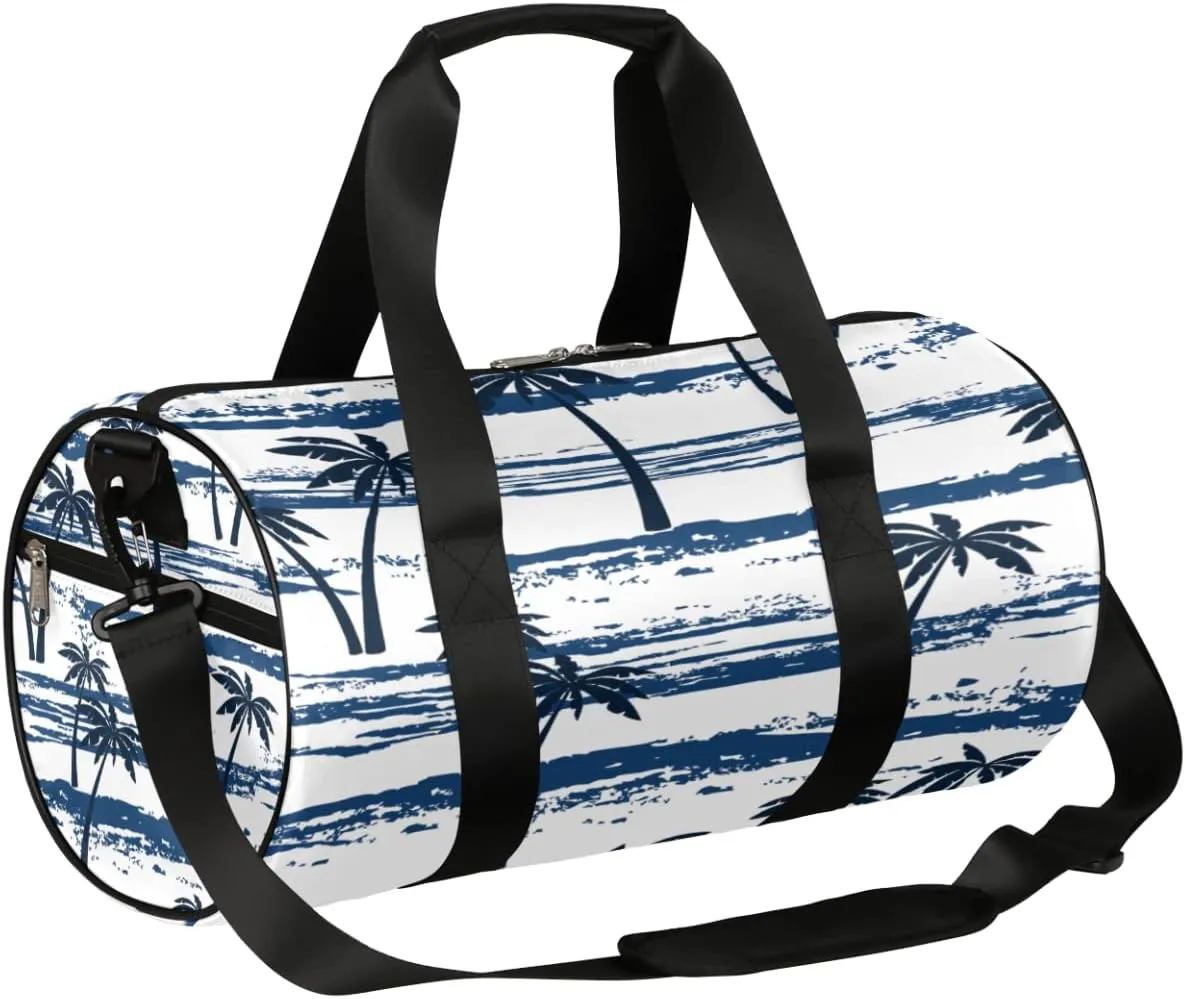 Abstract Coconut Tree Gym Bag Small Gym Duffel Bags for Men Women Overnight Weekender Bag Lightweight Sport Duffle Bag Carry On Gymbag