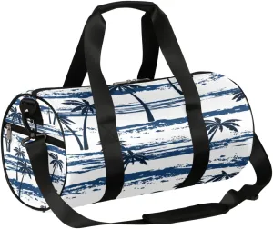 Abstract Coconut Tree Gym Bag Small Gym Duffel Bags for Men Women Overnight Weekender Bag Lightweight Sport Duffle Bag Carry On Gymbag