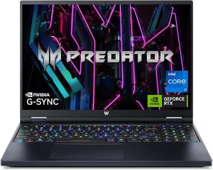 Acer Predator Helios 16 Gaming Laptop | 13th Gen Intel Core i7-13700HX | NVIDIA GeForce RTX 4060 | 16" 2560 x 1600 165Hz G-SYNC Display | 16GB DDR5 | 1TB Gen 4 SSD | Killer Wi-Fi 6E | PH16-71-74UU
