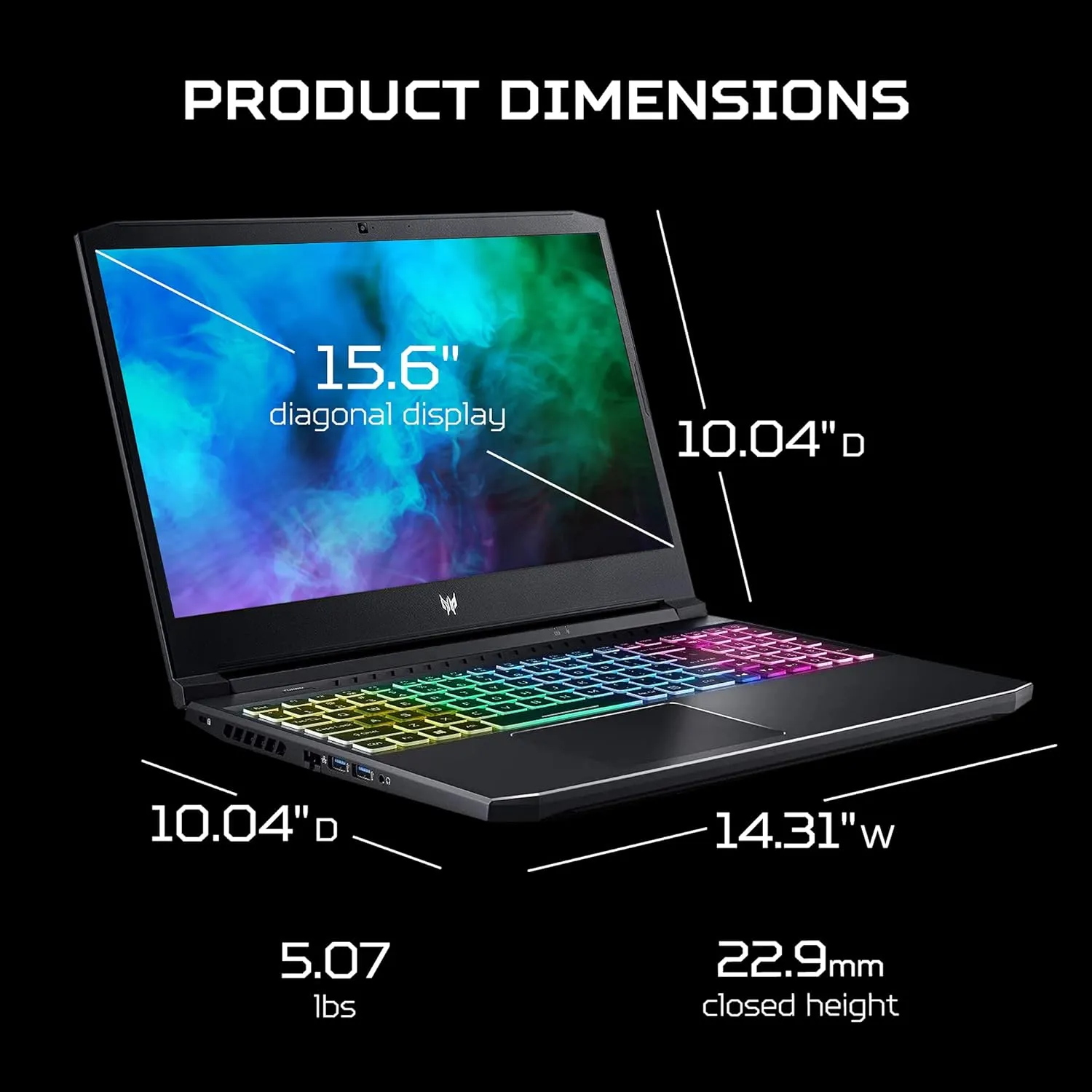 Acer Predator Helios 300 PH315-54-760S Gaming Laptop | Intel i7-11800H | NVIDIA GeForce RTX 3060 GPU | 15.6" FHD 144Hz 3ms IPS Display | 16GB DDR4 | 512GB SSD | Killer WiFi 6 | RGB Keyboard