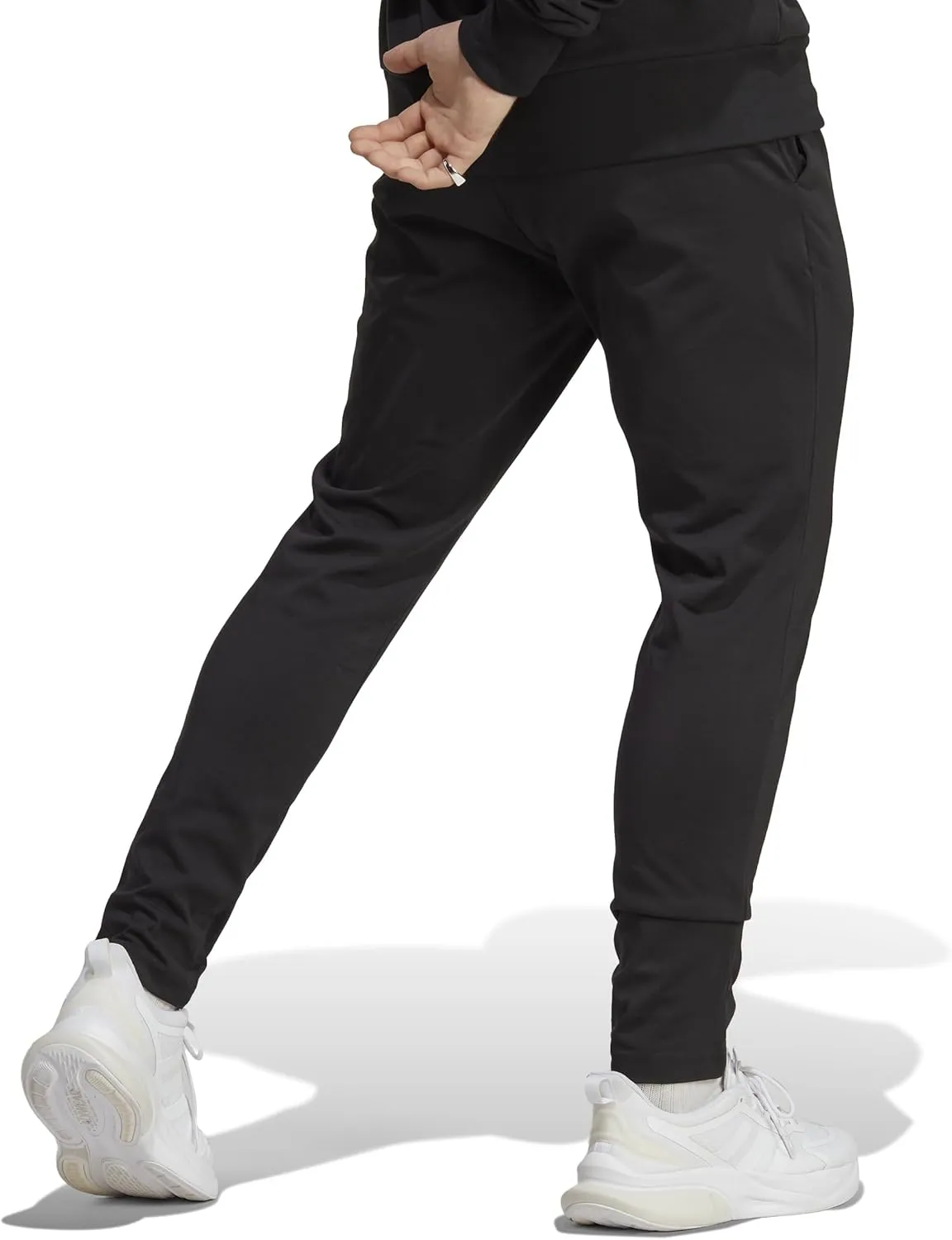 adidas Men's Essentials Single Jersey Tapered Open Hem Pants