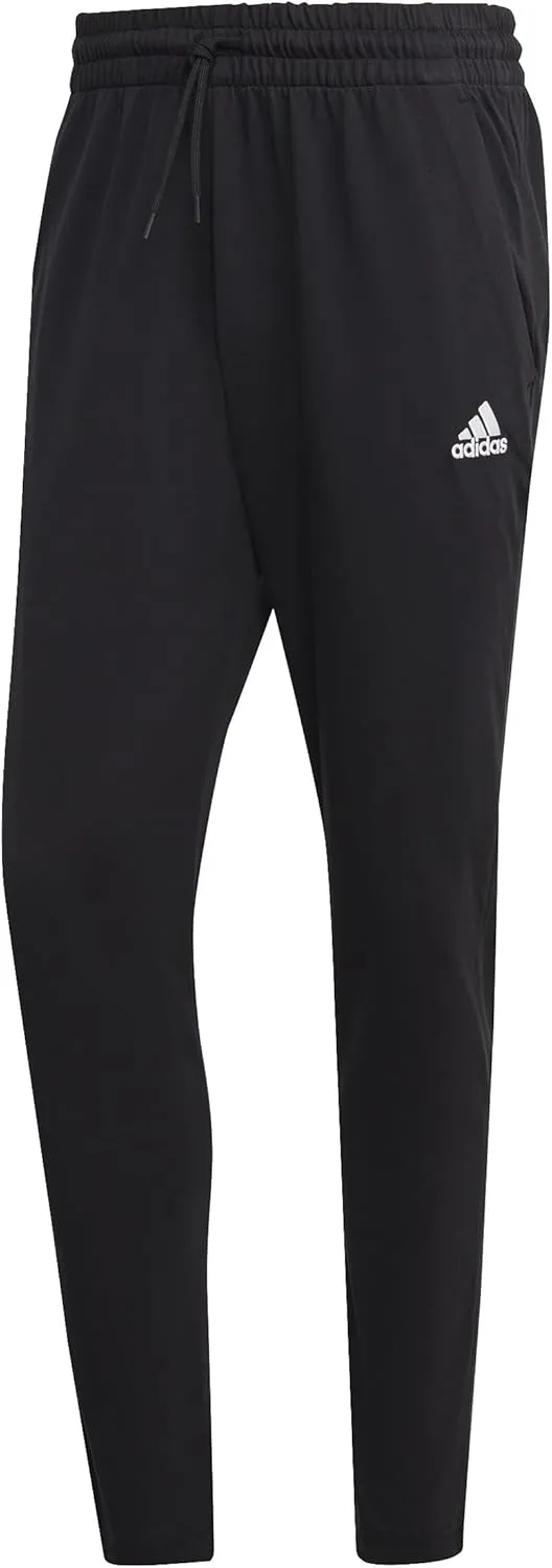 adidas Men's Essentials Single Jersey Tapered Open Hem Pants