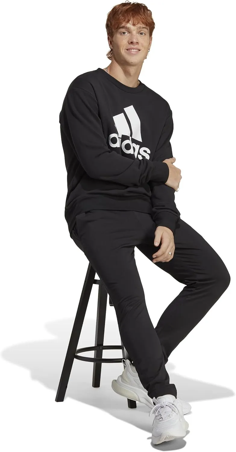 adidas Men's Essentials Single Jersey Tapered Open Hem Pants