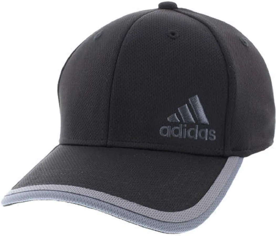 adidas Velocity Stretch Fit Mens Hat, Black/Onix/Grey L/XL