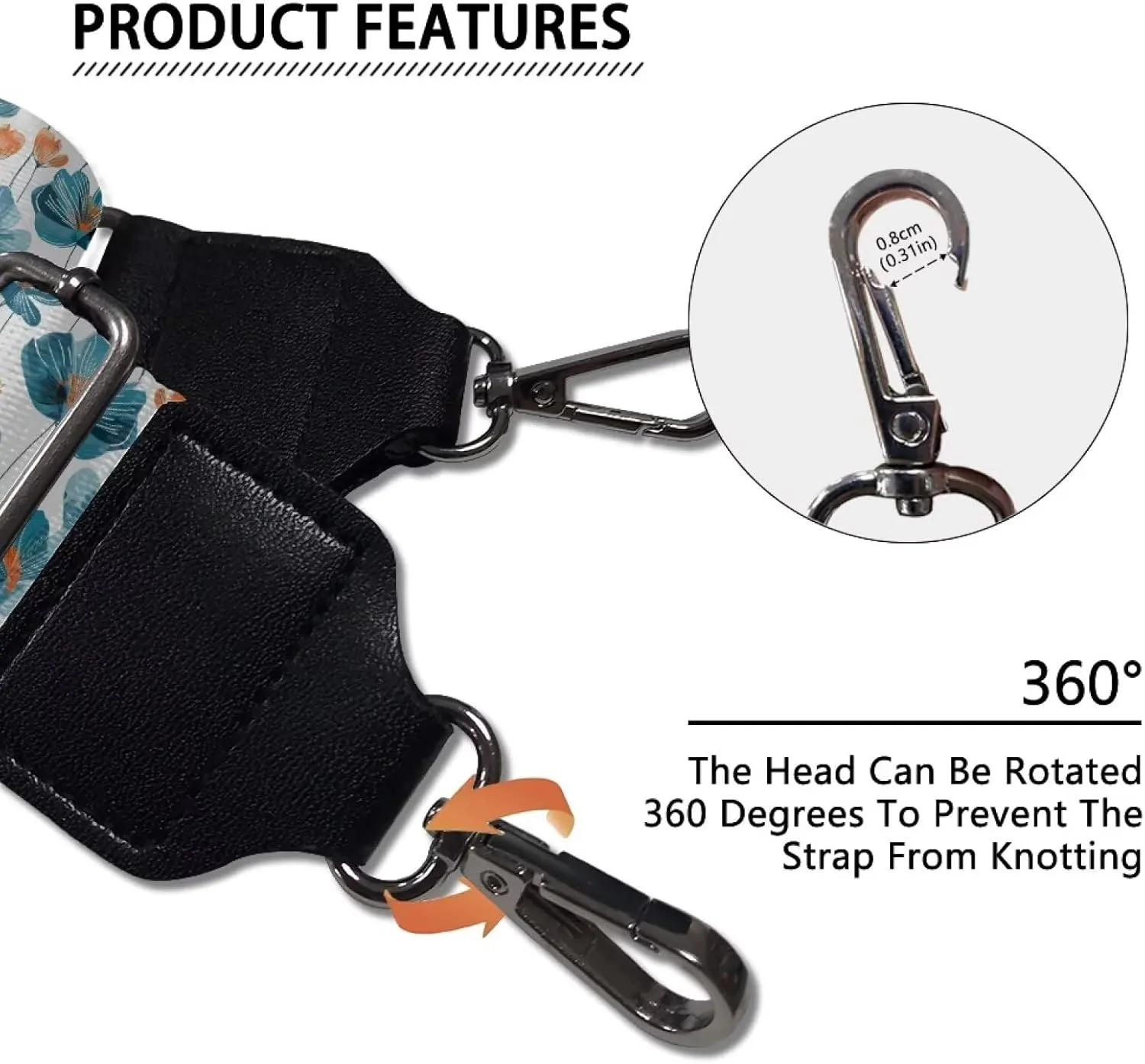 Adjustable Purse Strap Replacement, Wide Shoulder Canvas Bag Strap, Crossbody Handbag Strap