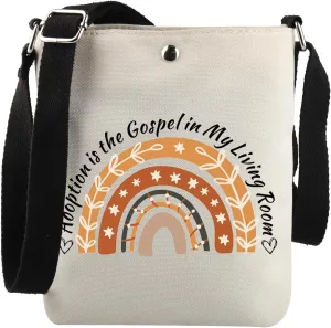 Adoption Gifts Adoption is the Gospel in My Living Room Crossbody Bag Gotcha Day Gift