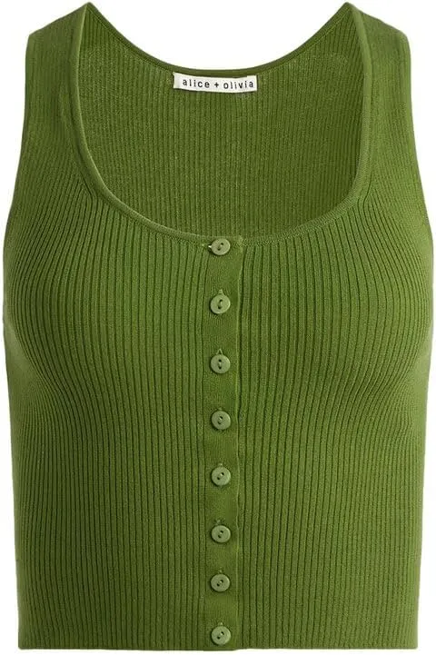 alice   olivia Daryn Cropped Tank