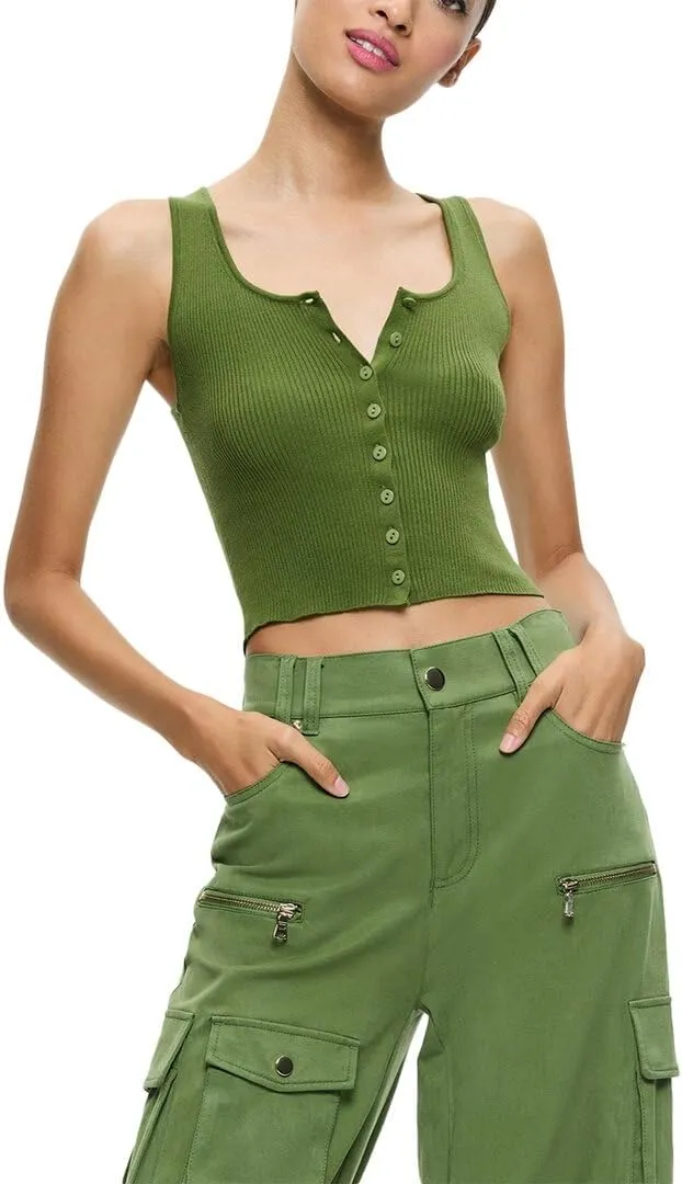 alice   olivia Daryn Cropped Tank