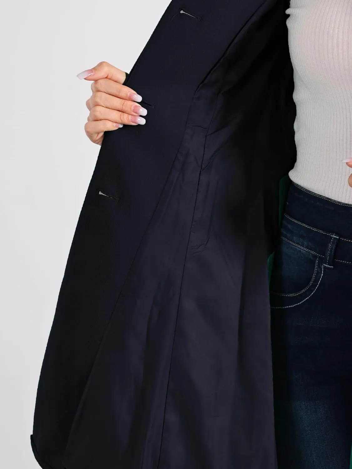 Allegra K Women's Single Breasted Coat A Line Mid-Long Pea Outerwear Winter Coat