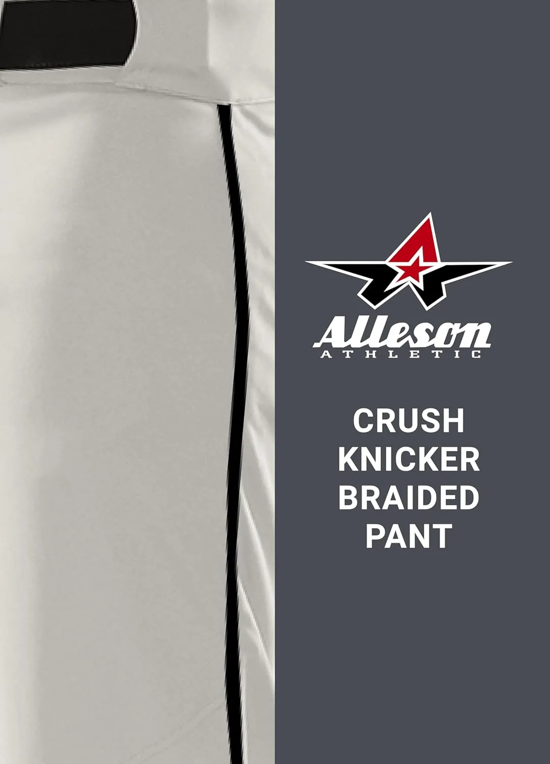 Alleson Athletic Men's Crush Knicker Braided Baseball Pant – Pro-Style Fit, Durable Fabric, Moisture-Wicking
