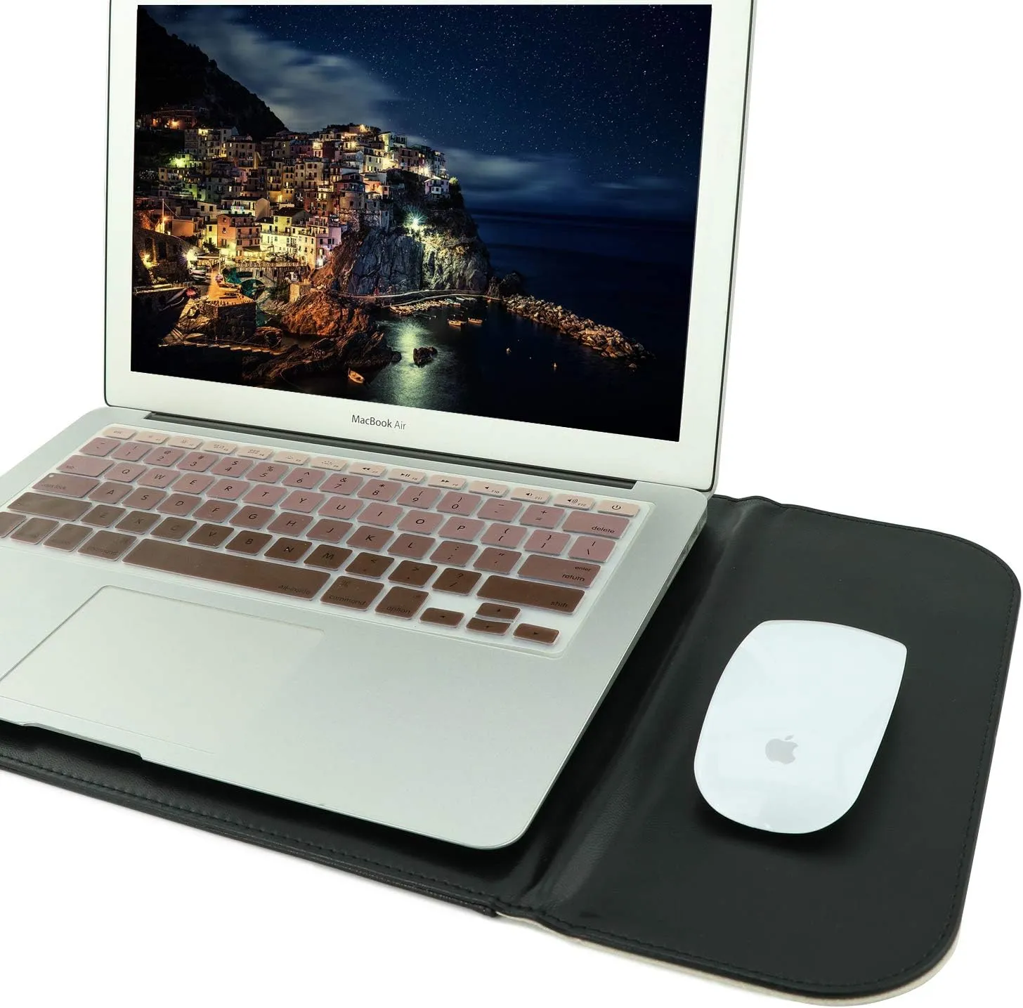 Allinside 15-16" Laptop Sleeve Compatible with MacBook Pro 16 2019-2021 M1 Pro M1 Max (A2485 A2141)/ MacBook Pro 15 2010-2019 (A1990 A1707 A1398), PU Leather Laptop Case, Black