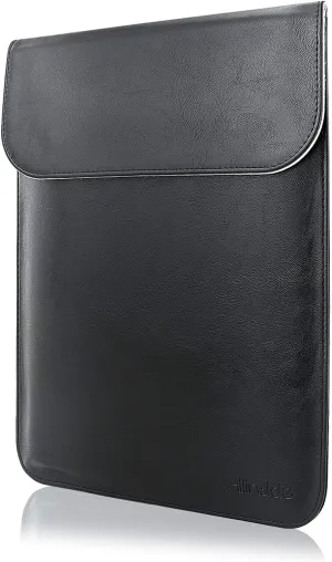 Allinside 15-16" Laptop Sleeve Compatible with MacBook Pro 16 2019-2021 M1 Pro M1 Max (A2485 A2141)/ MacBook Pro 15 2010-2019 (A1990 A1707 A1398), PU Leather Laptop Case, Black