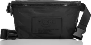 ALOHA Collection Black Mini Hip Pack, Lightweight, Packable, & Splash-Proof - Durable, Washable, & Reusable Fanny Pack for Gym, Beach & Travel, Easy to Clean Material (8.5" x 3.75")