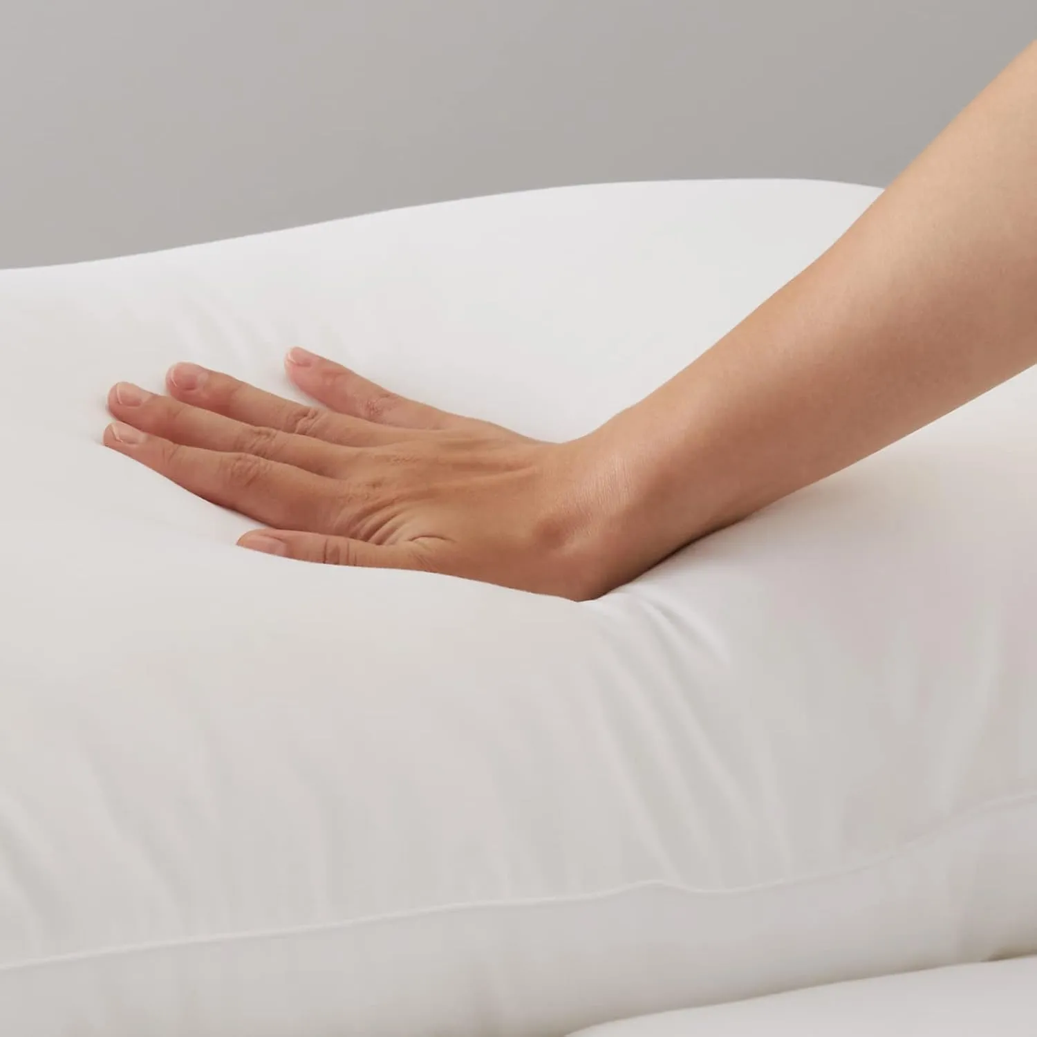 Amazon Basics Down Alternative Bed Pillows and Pillow Protector Case 2-Piece Set, 26 in x 20 in, Soft Density, Standard - Pack of 2, White