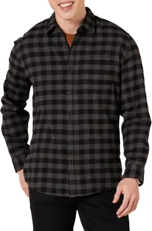 Amazon Essentials Men's Long-Sleeve Flannel Shirt (Available in Big & Tall)