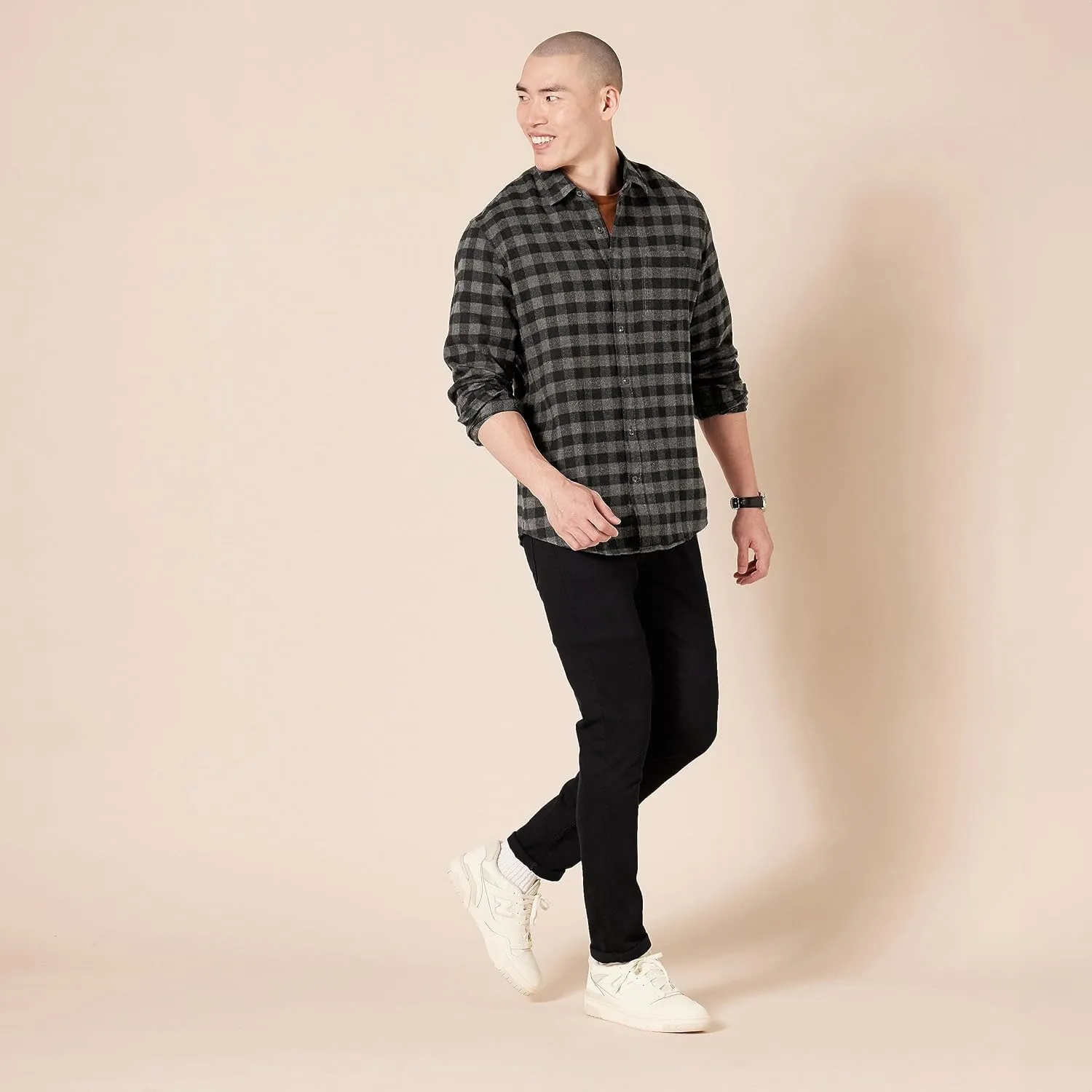 Amazon Essentials Men's Long-Sleeve Flannel Shirt (Available in Big & Tall)