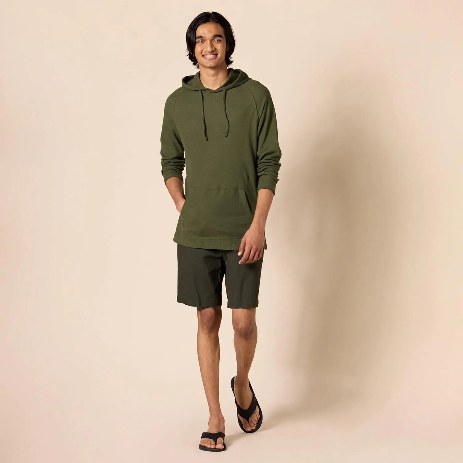 Amazon Essentials Men's Pullover Hoodie, Long-Sleeve Slub Thermal (Previously GoodThreads)
