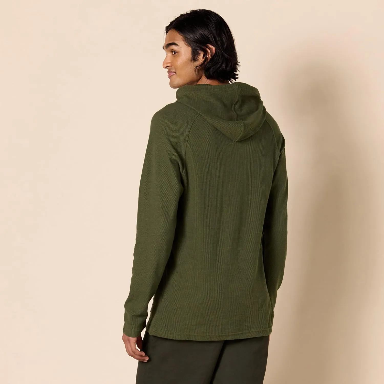 Amazon Essentials Men's Pullover Hoodie, Long-Sleeve Slub Thermal (Previously GoodThreads)