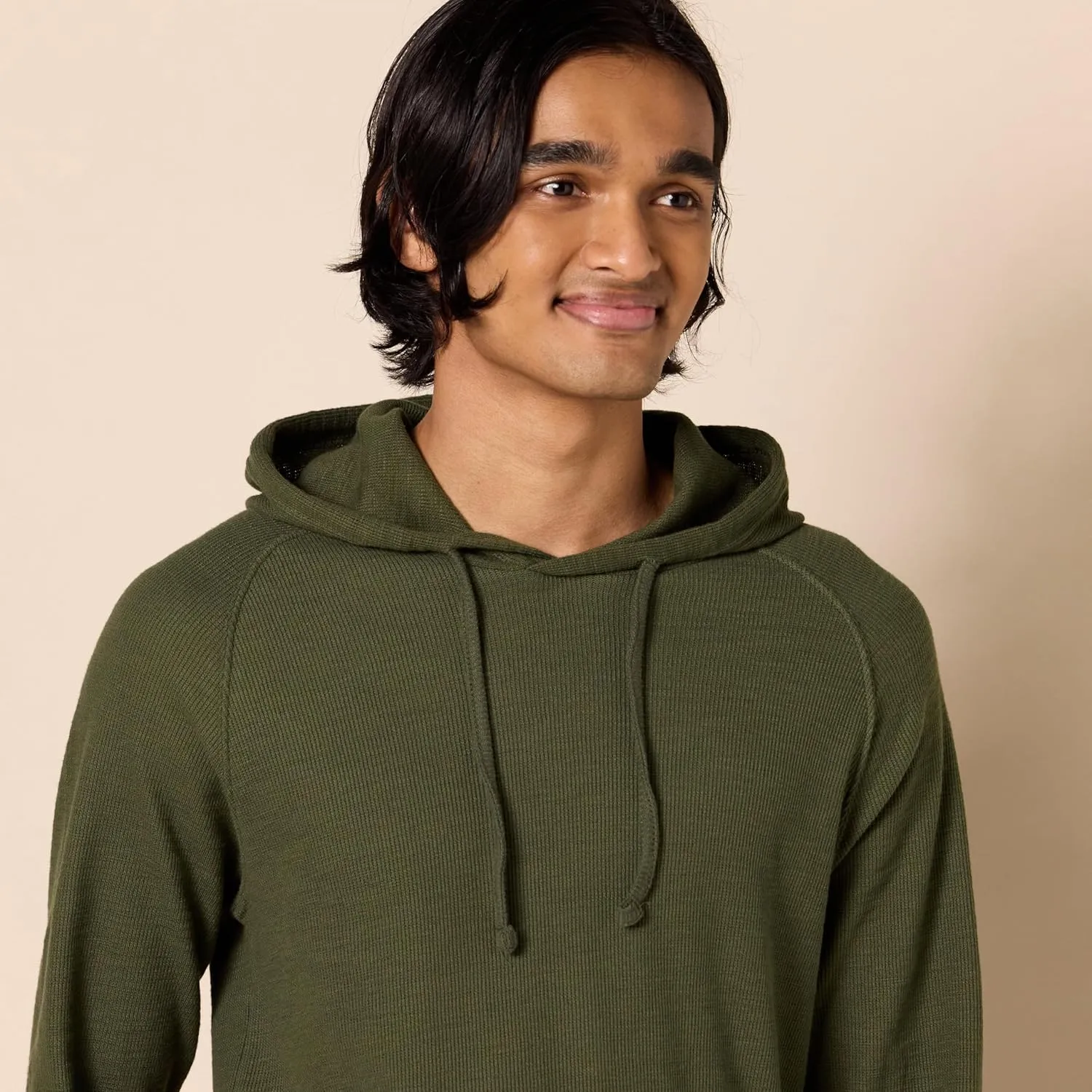 Amazon Essentials Men's Pullover Hoodie, Long-Sleeve Slub Thermal (Previously GoodThreads)