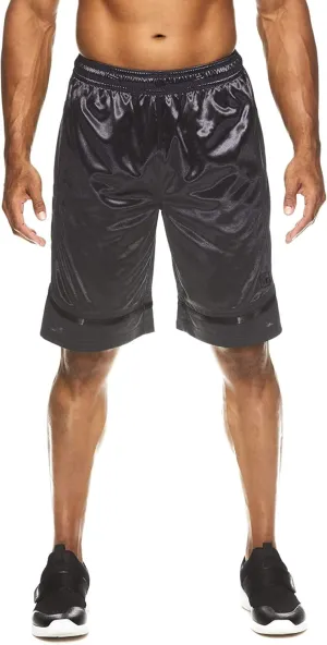 AND1 Men's All Courts Basketball Core Shorts (2XL 44/46, Ebony)
