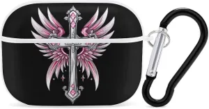 Angel Wings Diamond Cross Funny Hard Case Compatible with Airpods Pro Earbuds Headset Cover Protective Storage Bag for Men Women