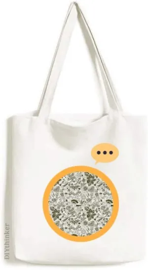 Animal Fruit Carnival Black White Expression Gift Sack Canvas Tote Shoulder Bag