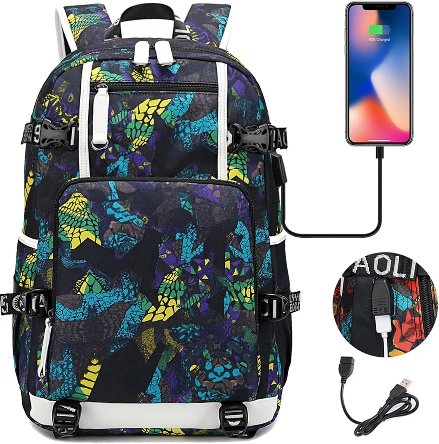 Anime Gushing Over Magical Girls Backpack Laptop Bag Rucksack School Bag 2