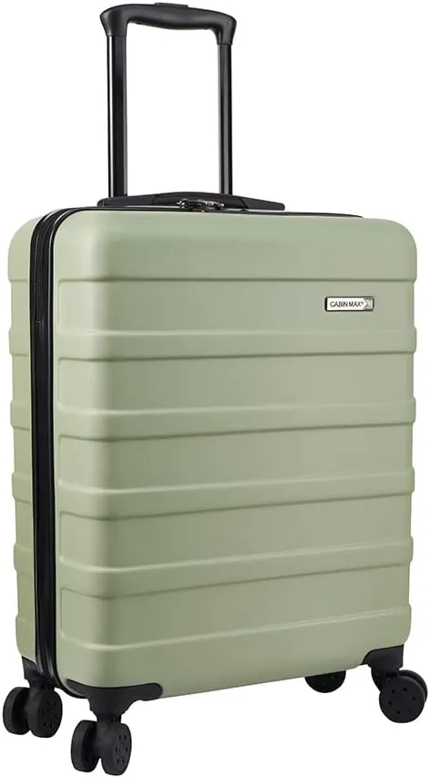 Anode 44L 55x40x20cm (22x16x8inch) Carry On Hand Luggage Suitcase - Lightweight, Hard Shell, 4 Wheels, 3 Digit Combination Lock (Bodo Green)