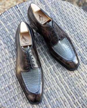 Ascot Kaan - Grey Museum Calf & Caviar Grey Alligator